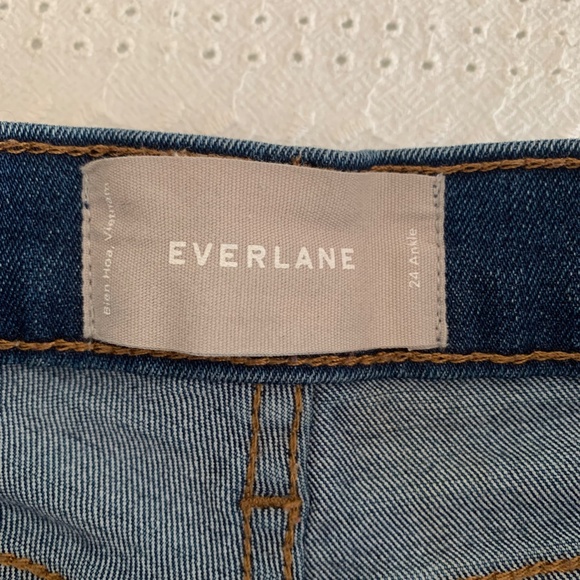 Everlane Authentic Stretch High-Rise Skinny, 24 Ankle, Mid Blue - Picture 7 of 10